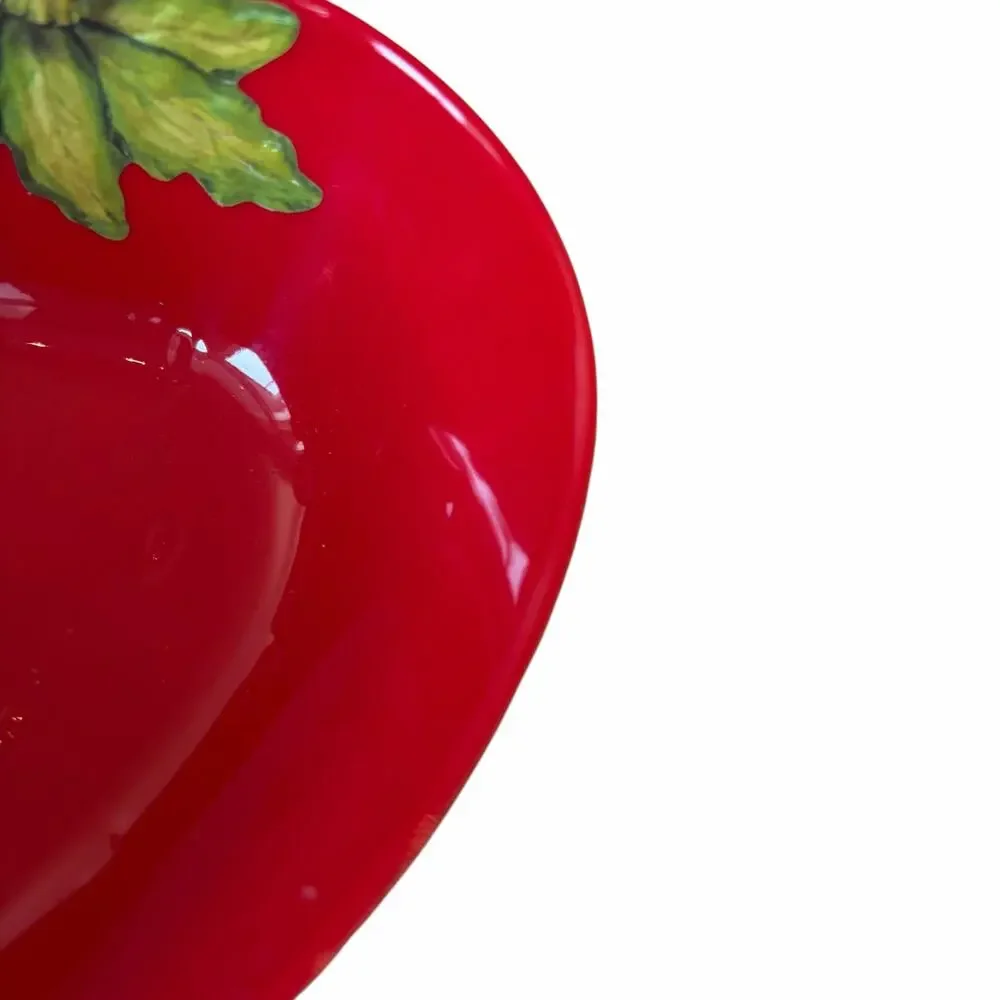 Soho House Strawberry Shaped Melamine Bowls 6in Set of 4 Indoor Outdoor NEW